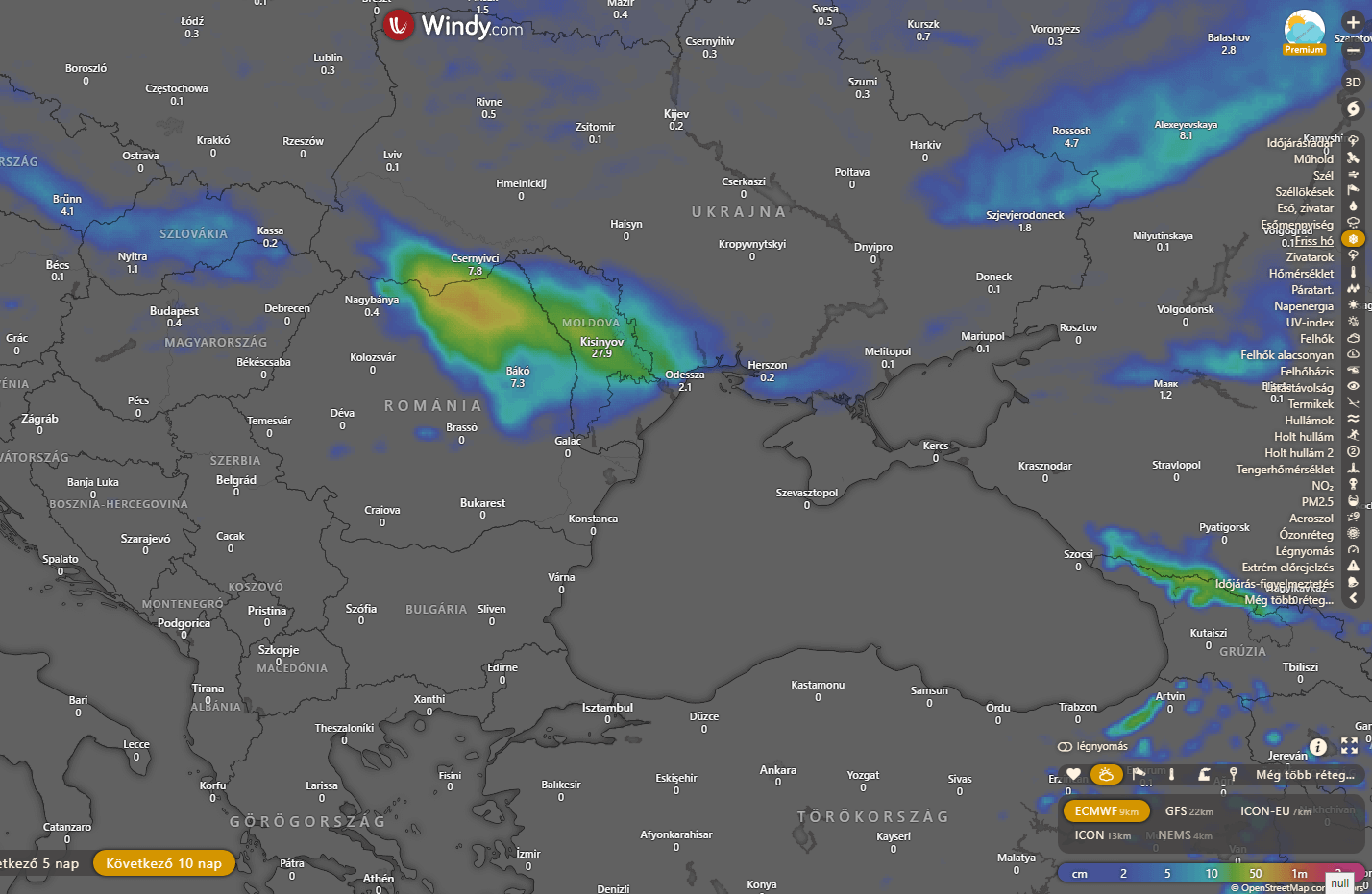 Havazás Románia 2023 október